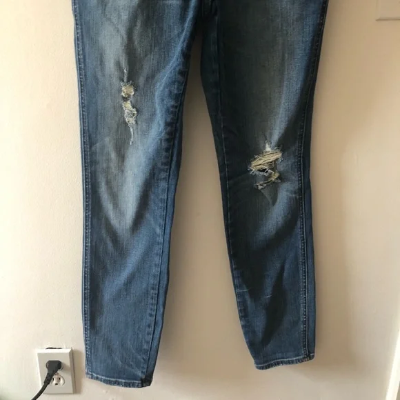 Madewell Skinny Overalls in Adrian Wash Blue Denim Size Small Distressed - Picture 5 of 16